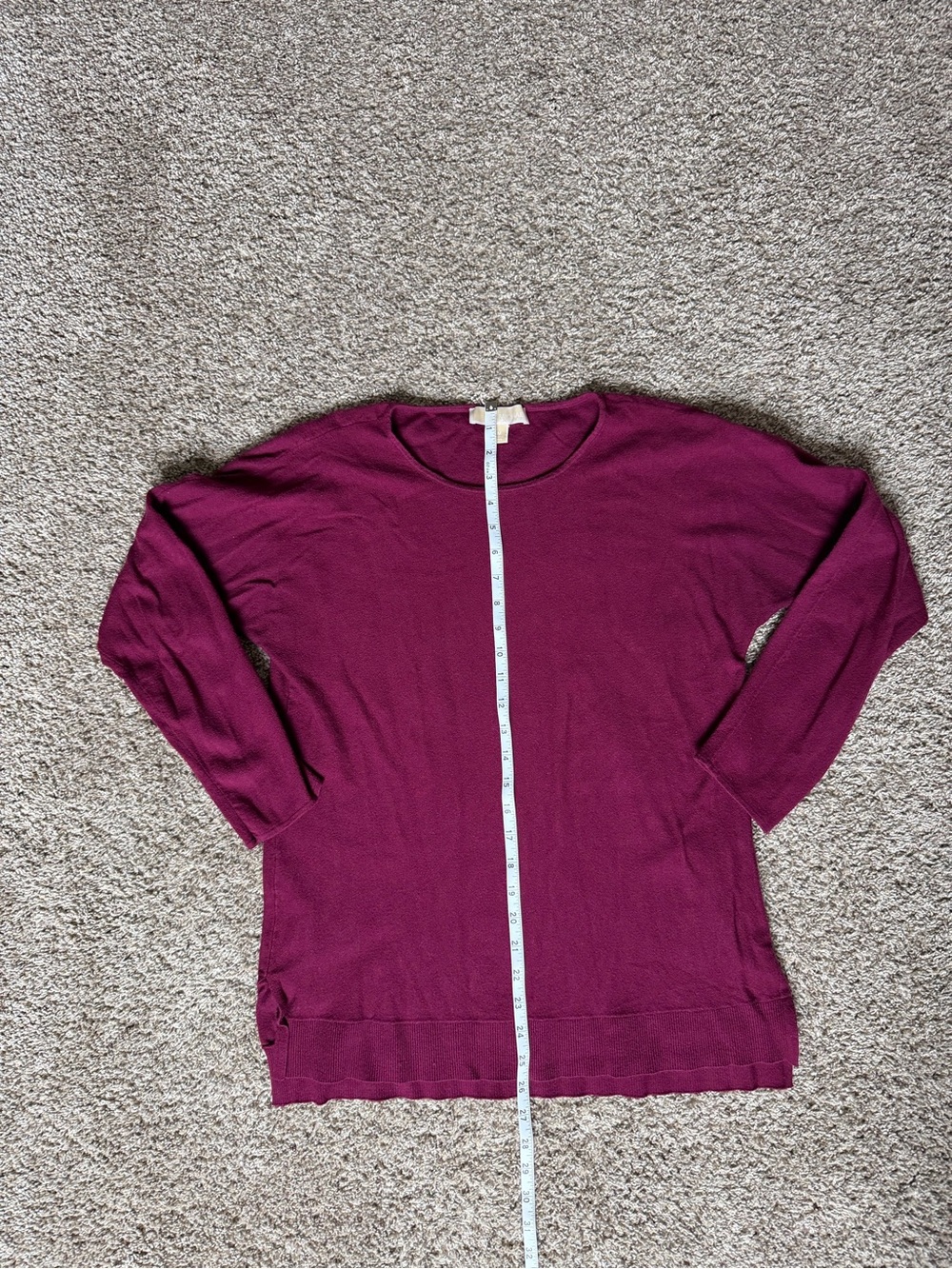Michael Kors Women's Crewneck Sweater in Berry Plum - Picture 2 of 5